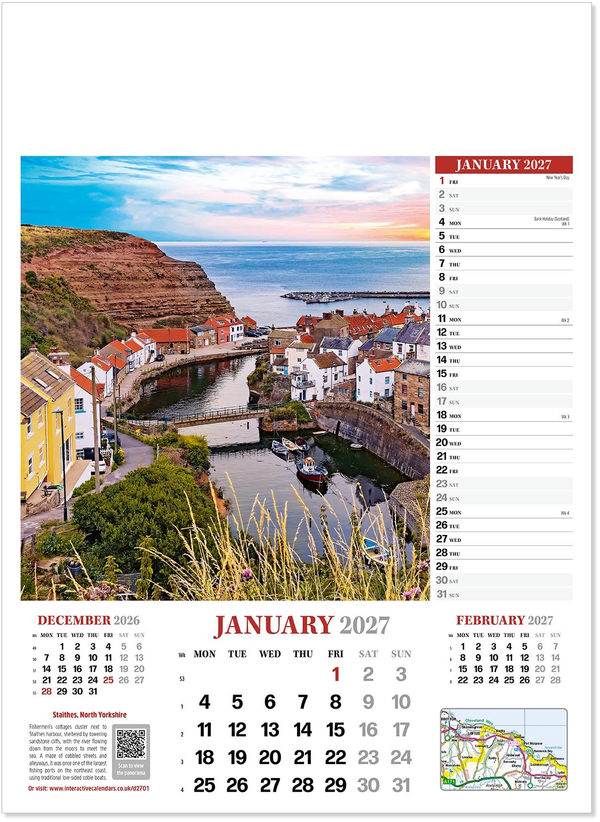 Discover Britain Wall Calendar