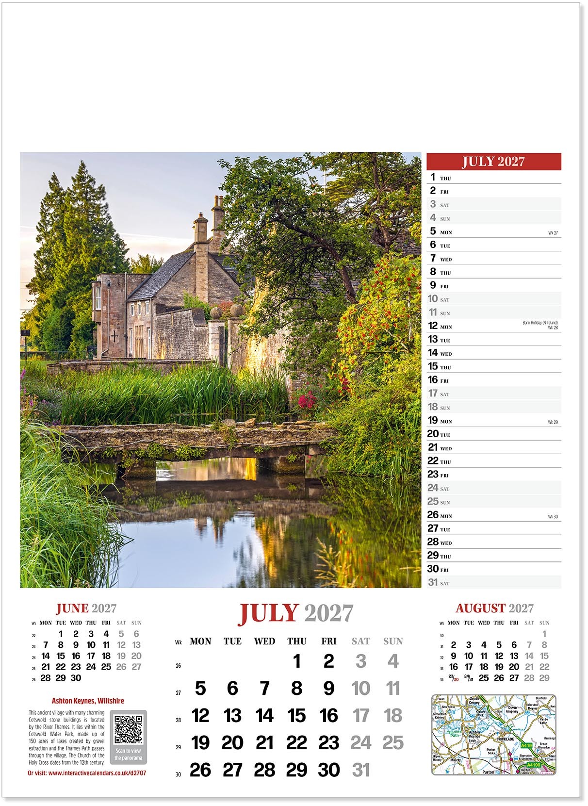 Discover Britain Wall Calendar