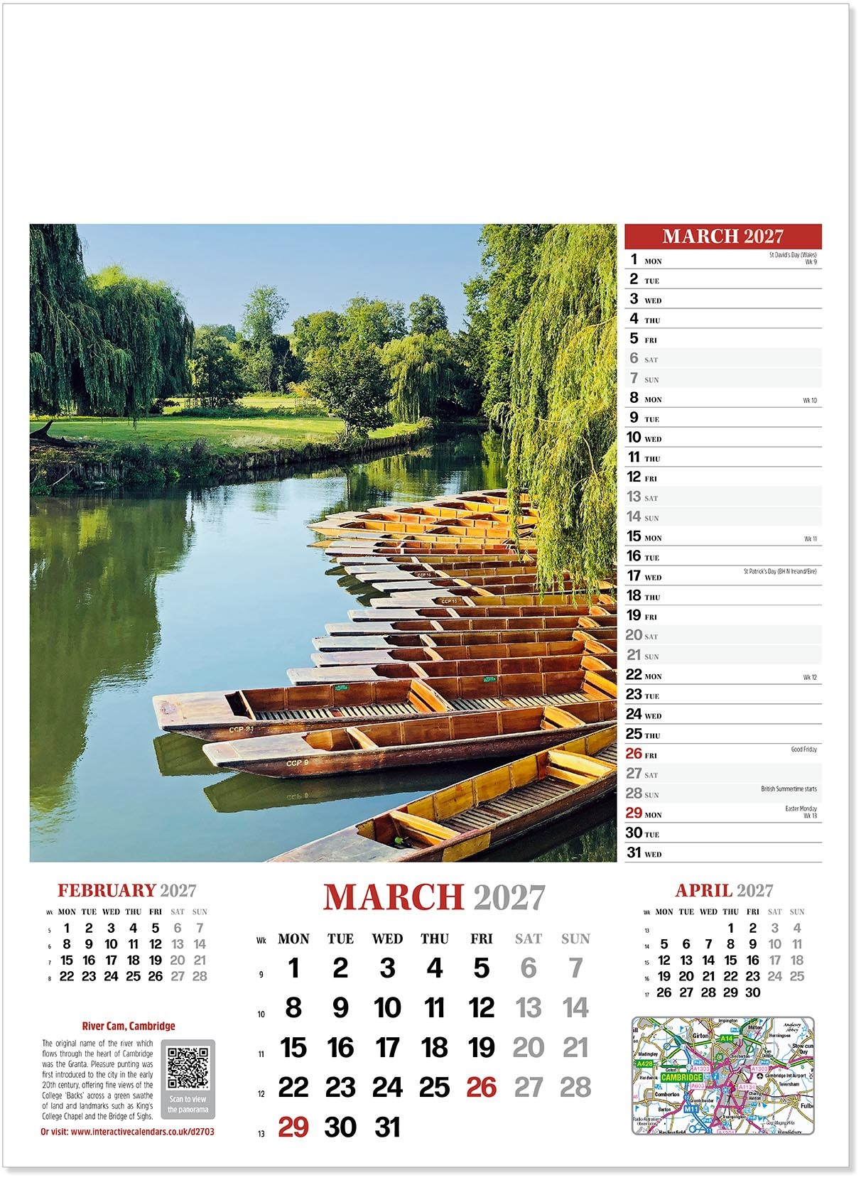 Discover Britain Wall Calendar
