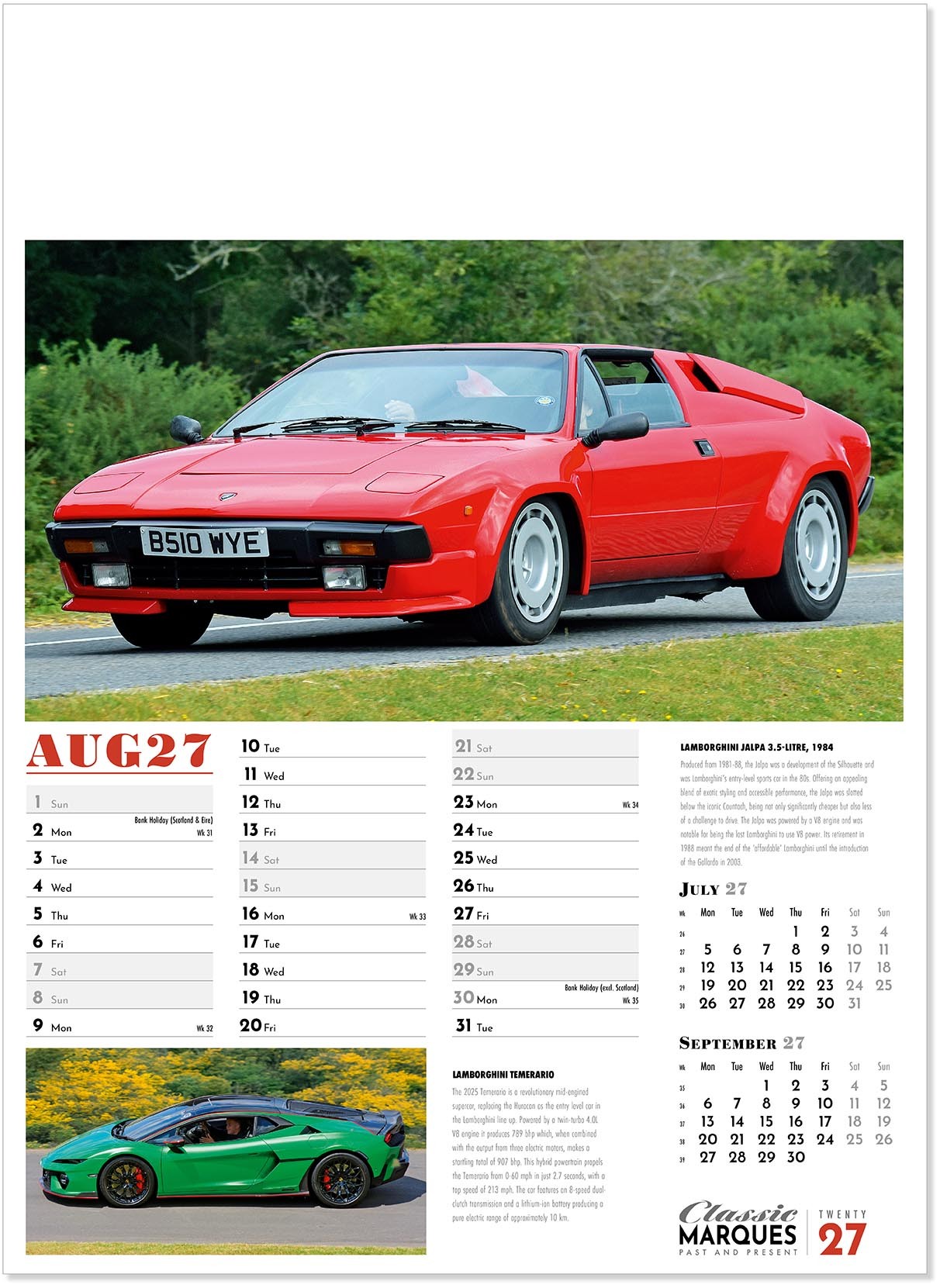 Classic Marques Past and Present Calendar