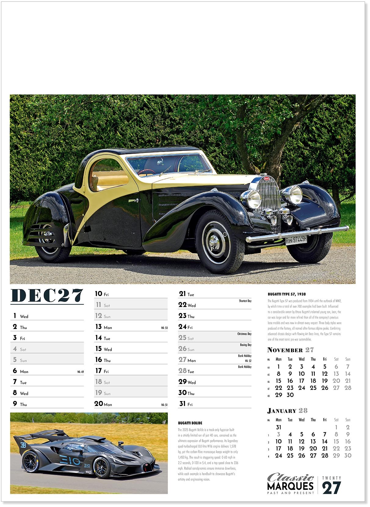 Classic Marques Past and Present Calendar