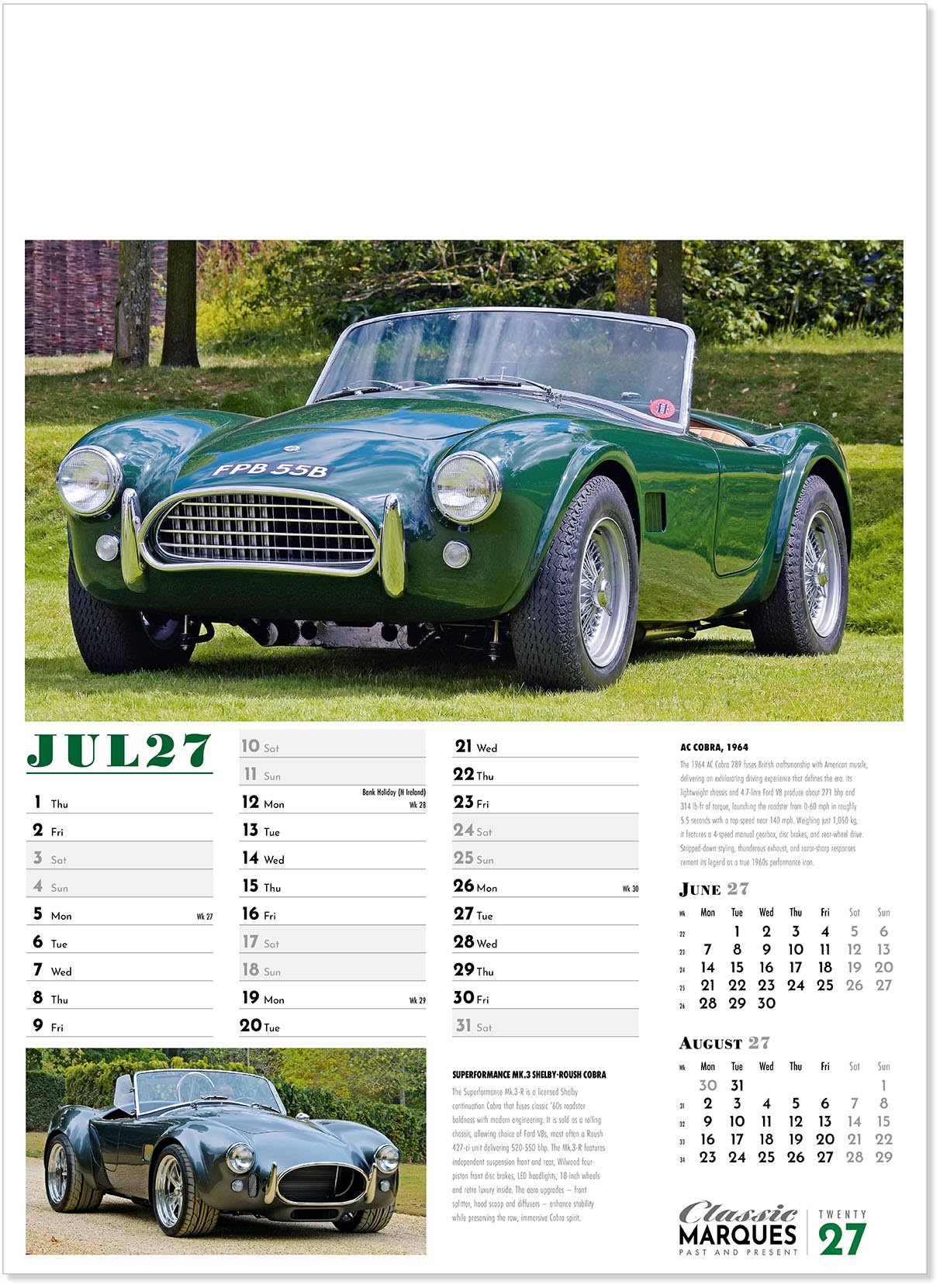 Classic Marques Past and Present Calendar