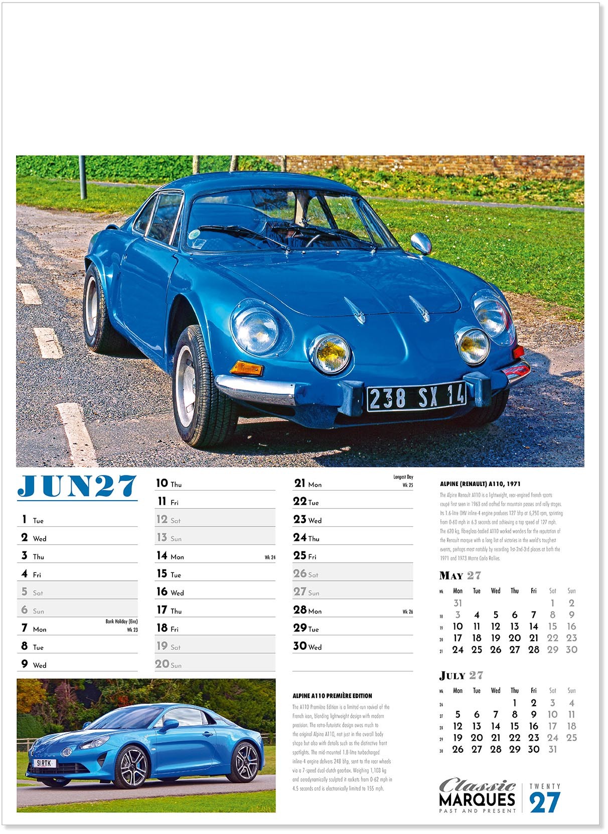 Classic Marques Past and Present Calendar