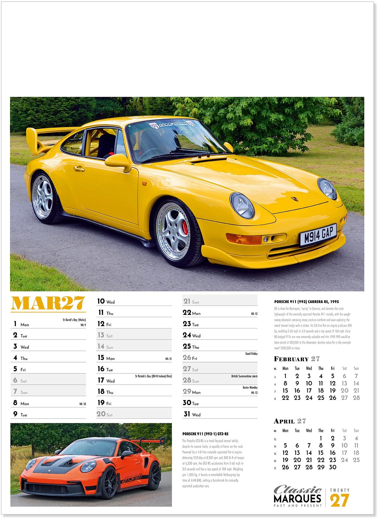 Classic Marques Past and Present Calendar