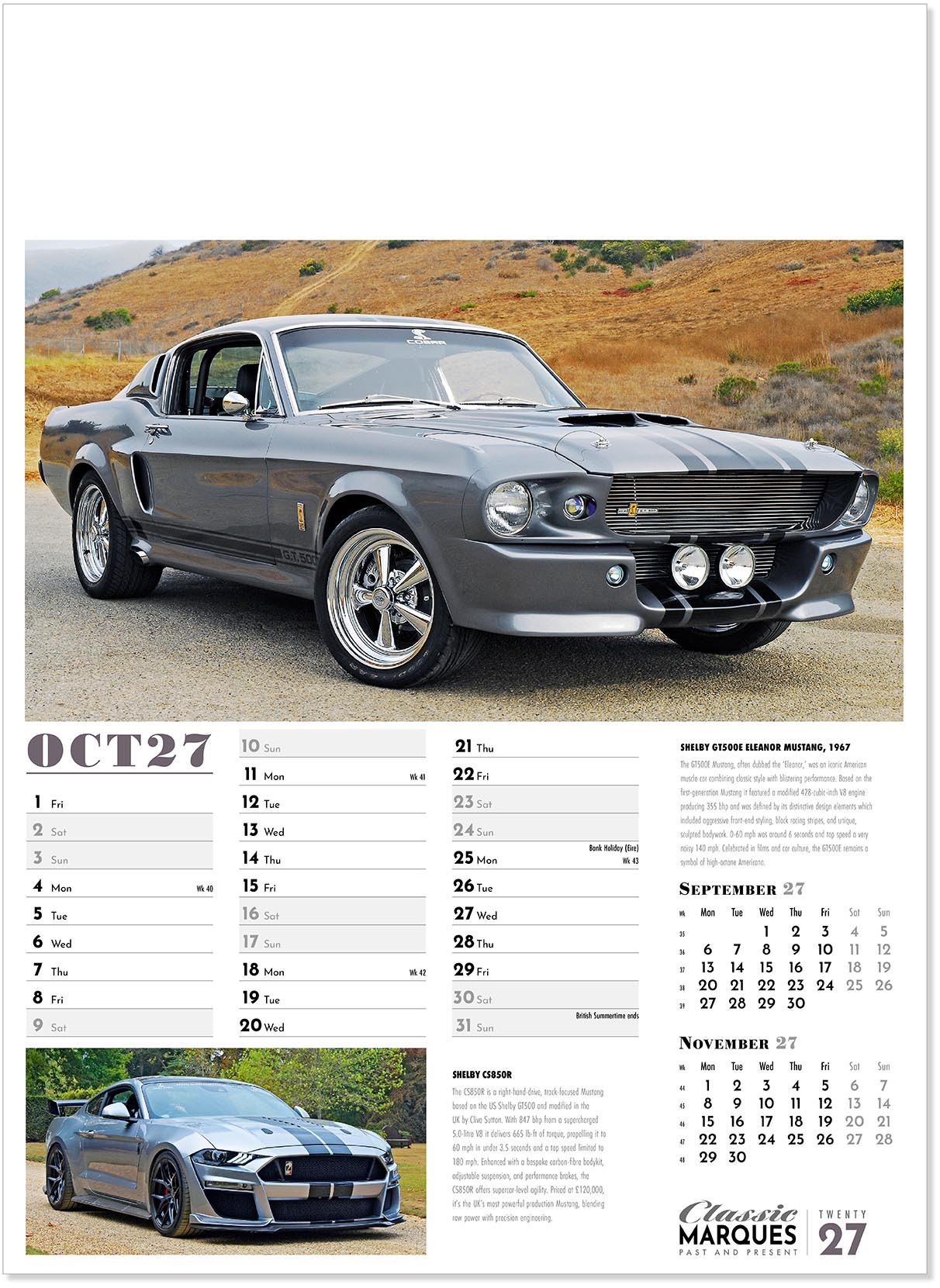 Classic Marques Past and Present Calendar