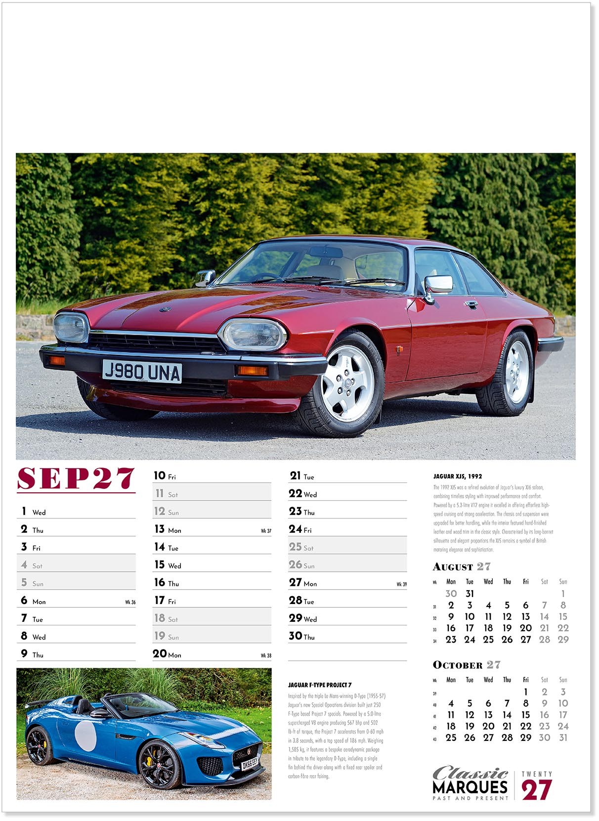 Classic Marques Past and Present Calendar