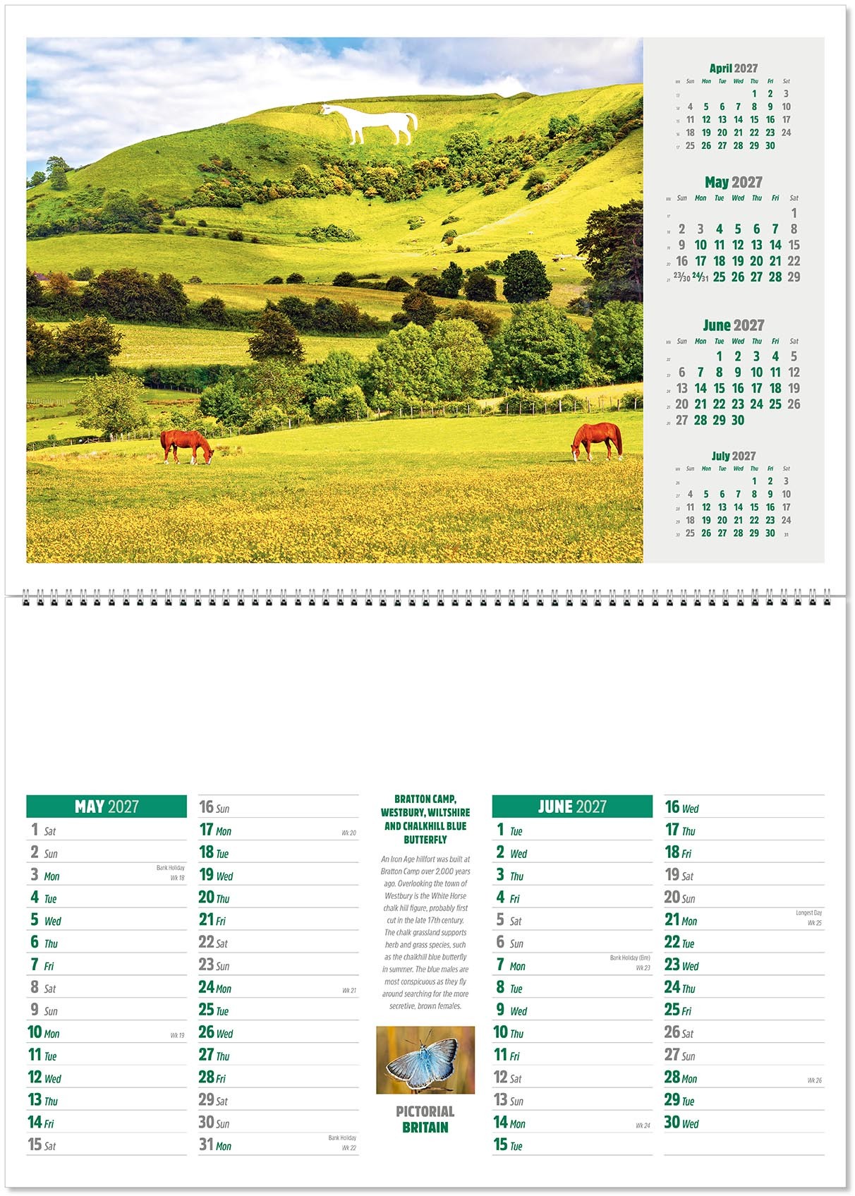 Pictorial Britain Postage Saver Calendar