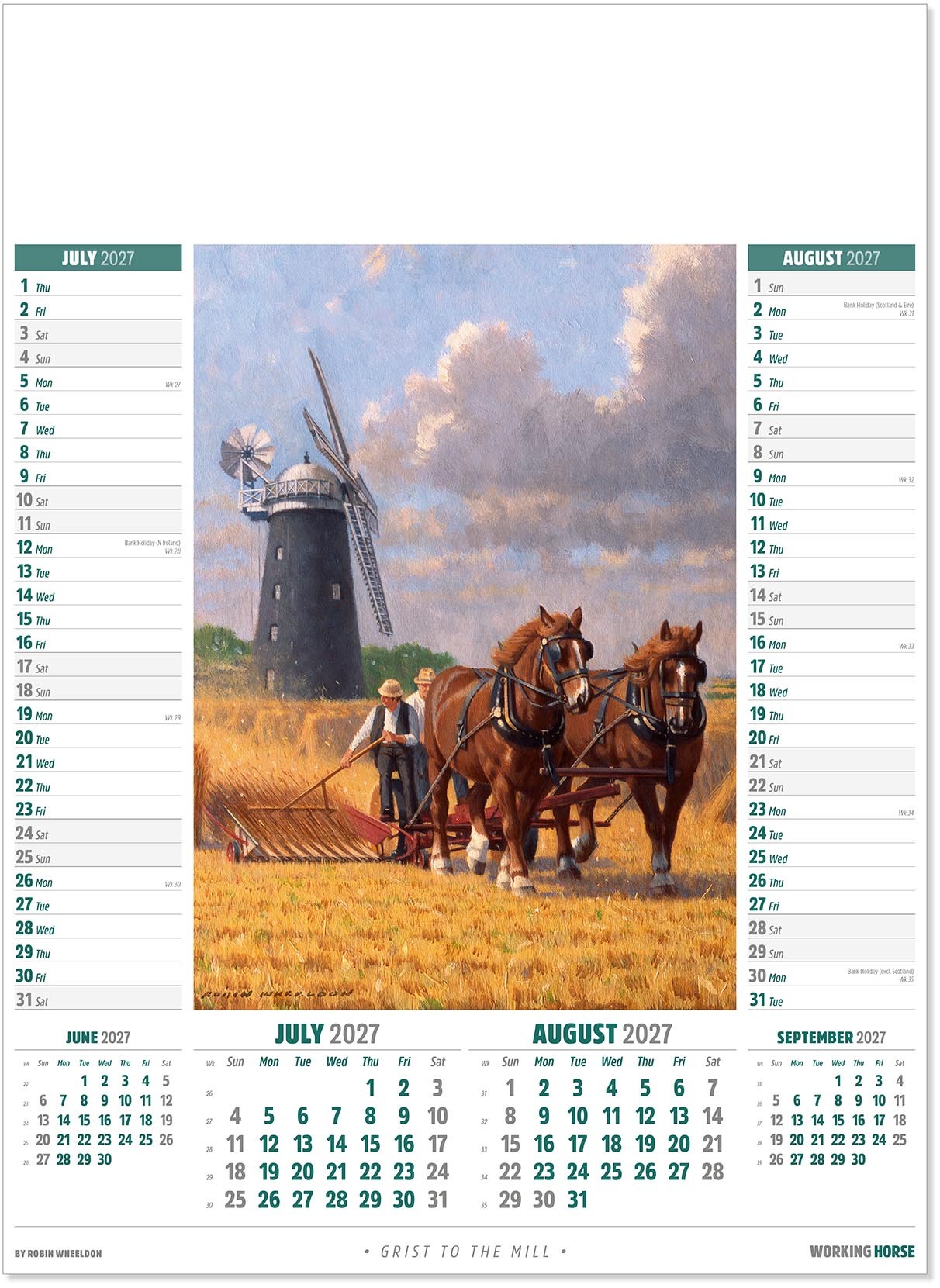 Working Horse Calendar
