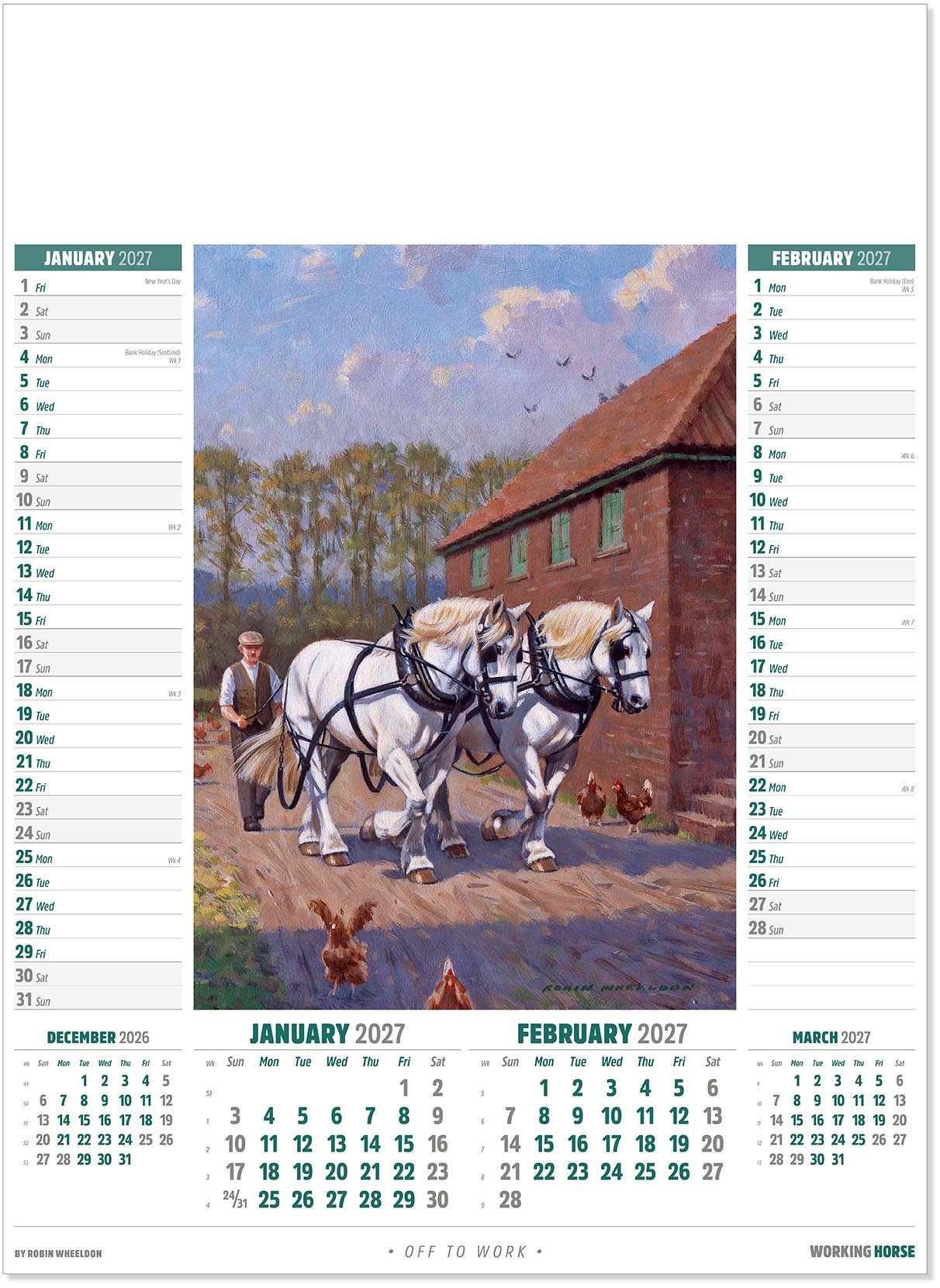 Working Horse Calendar