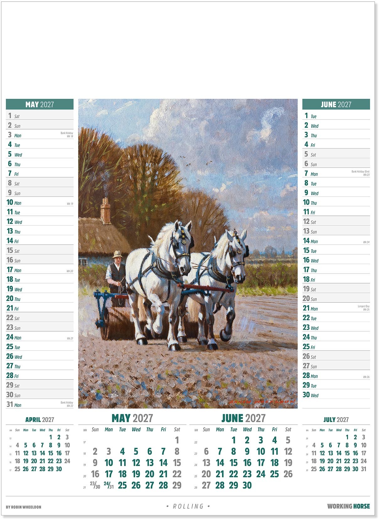Working Horse Calendar