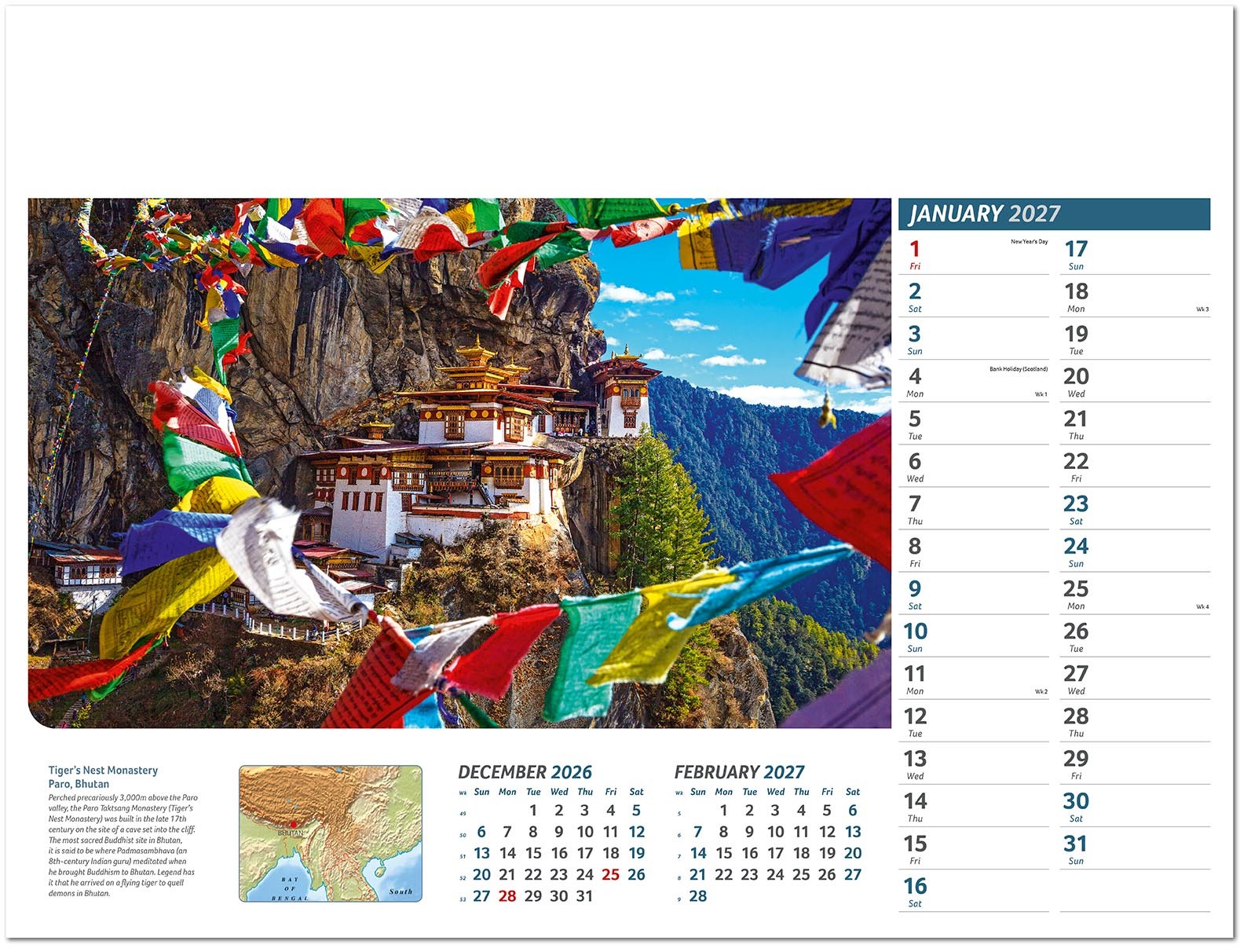 Destinations Wall Calendar