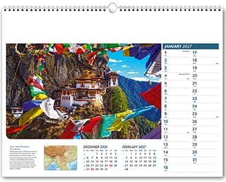 Destinations Wall Calendar