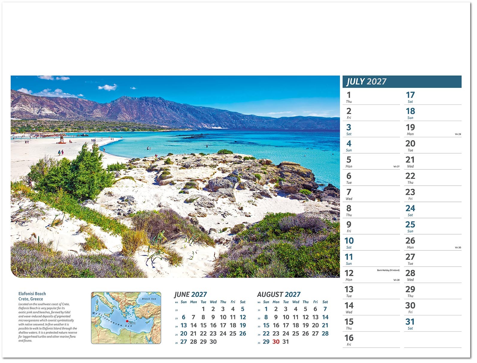 Destinations Wall Calendar