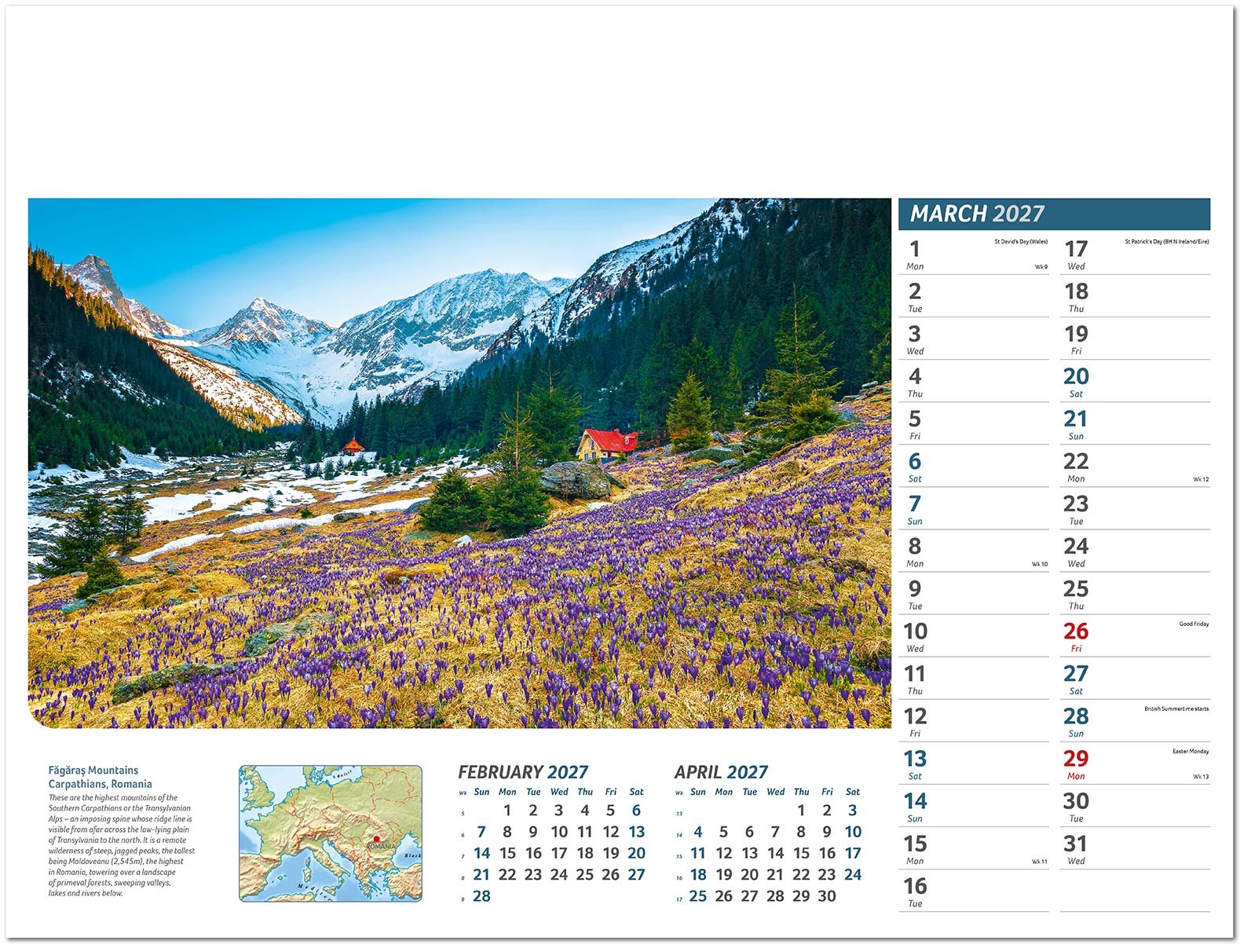 Destinations Wall Calendar