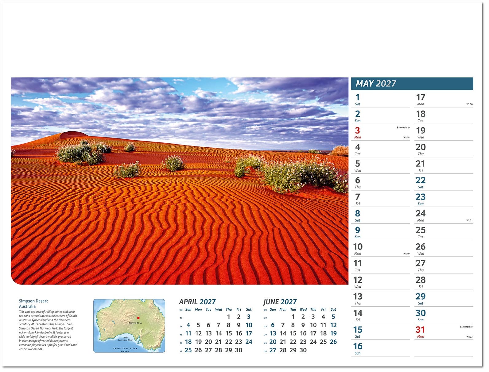 Destinations Wall Calendar