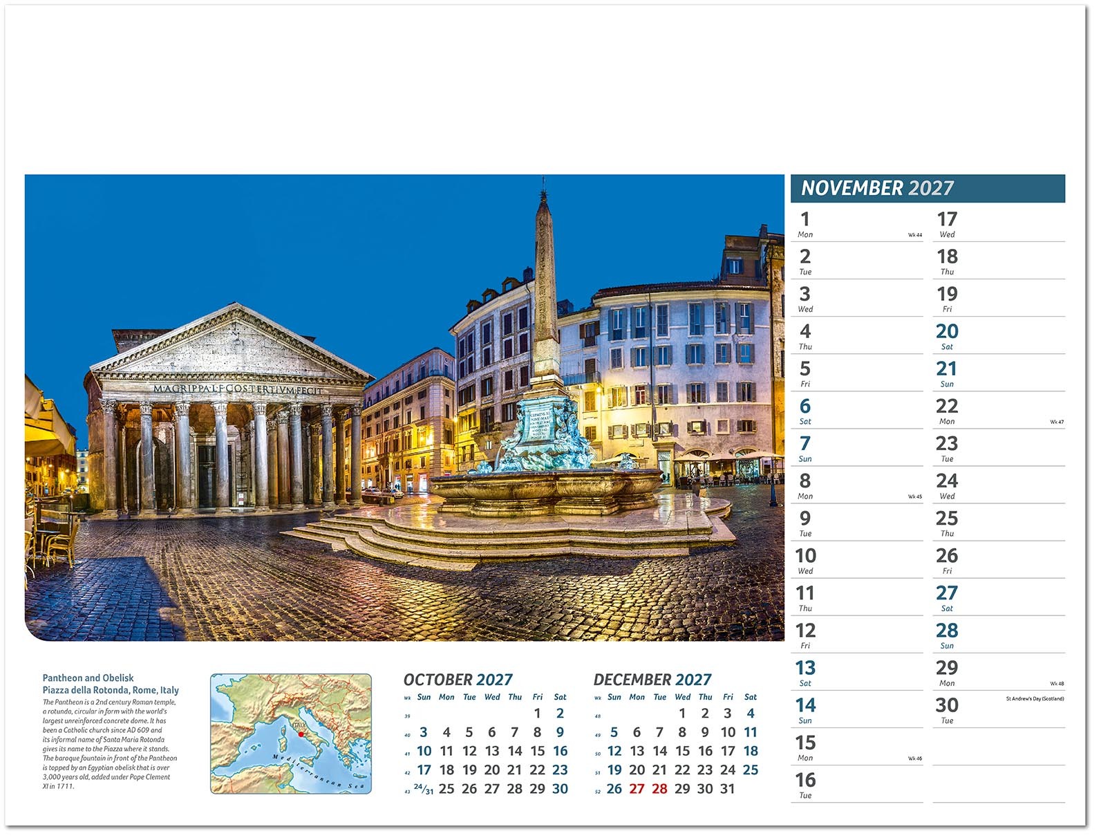 Destinations Wall Calendar