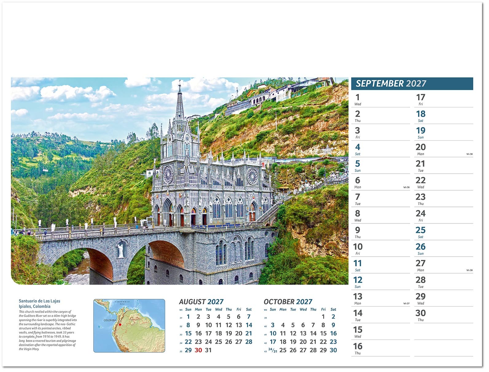Destinations Wall Calendar