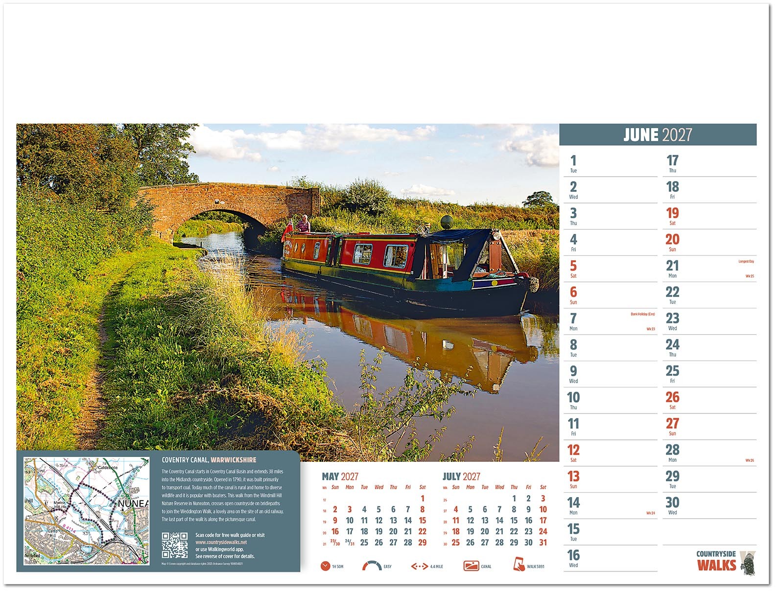Countryside Walks Wall Calendar