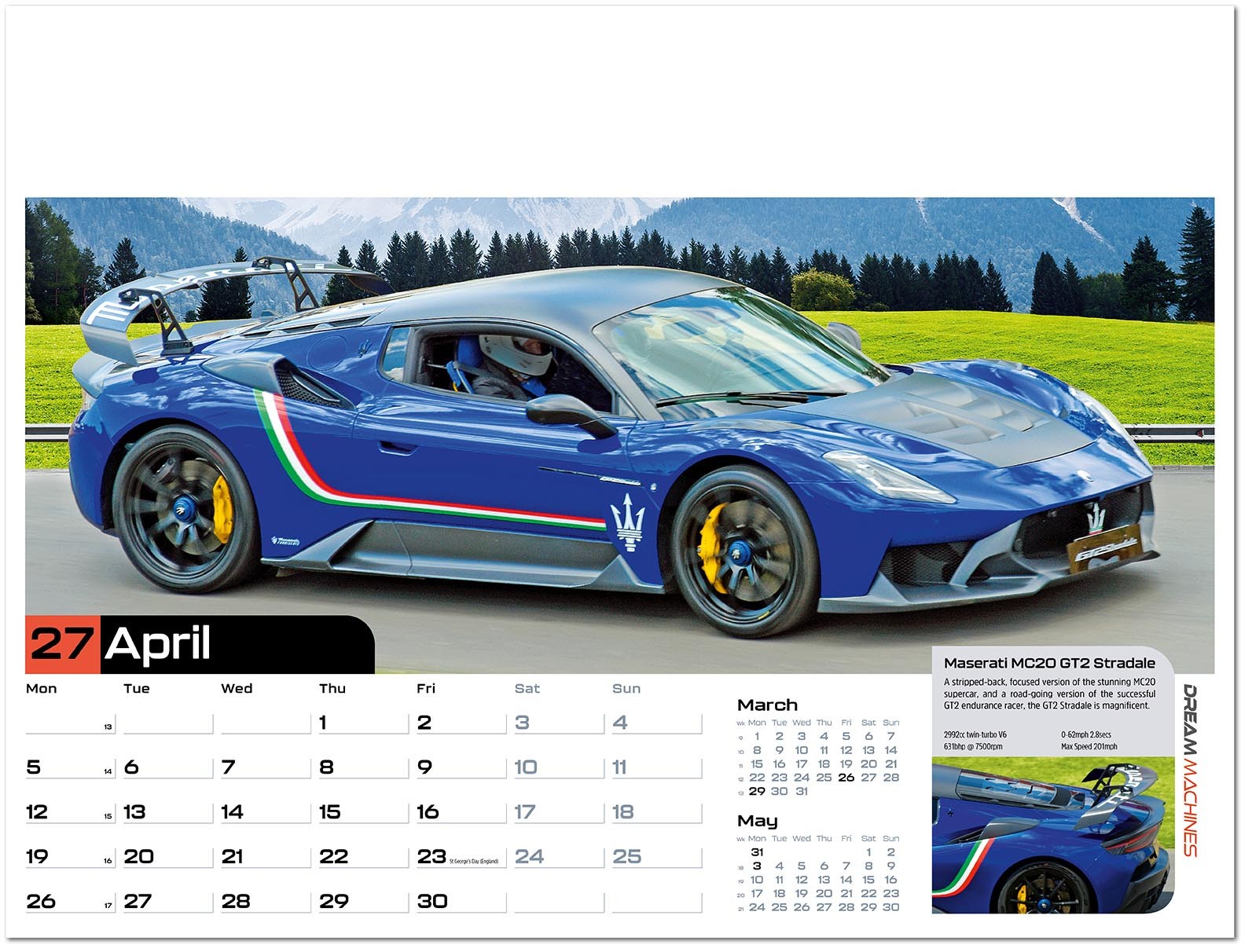Dream Machines Wall Calendar