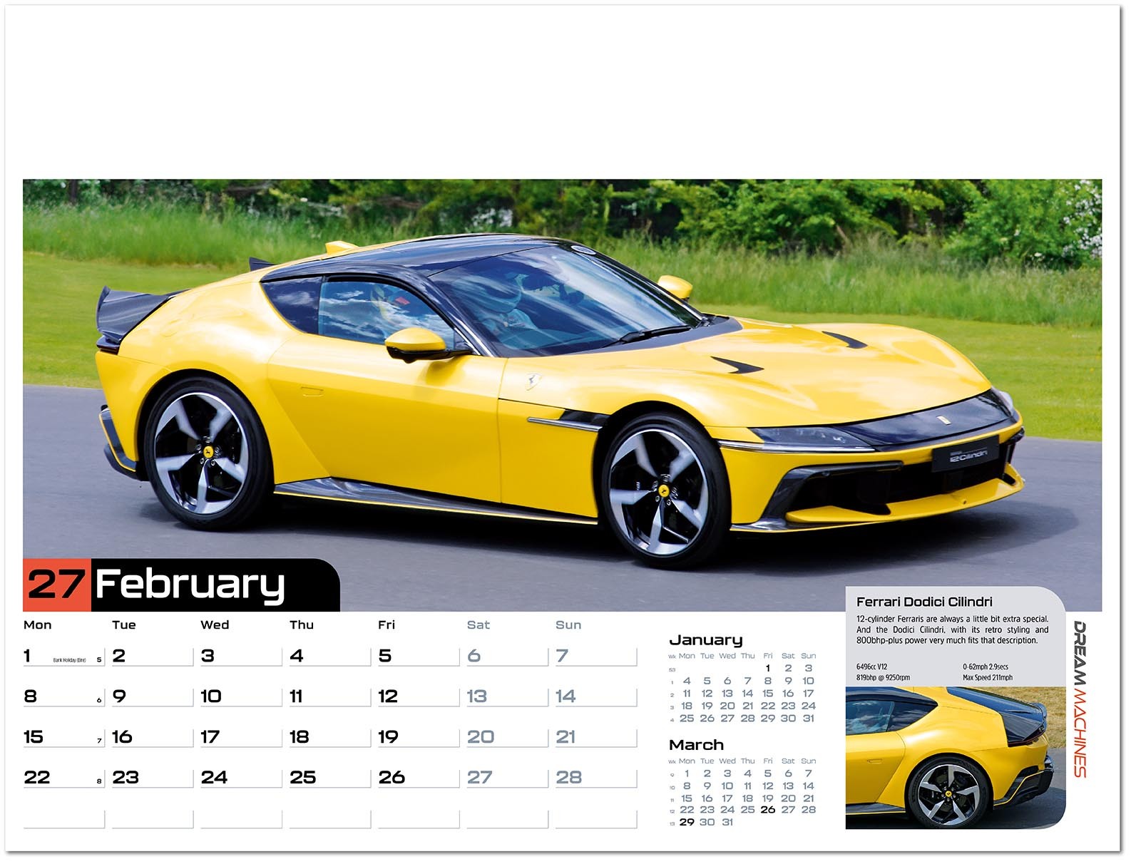 Dream Machines Wall Calendar