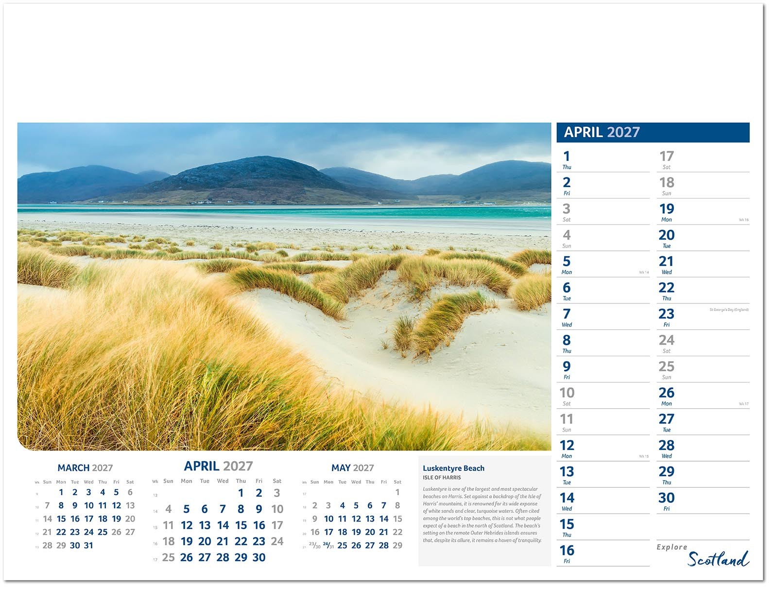 Explore Scotland Calendar