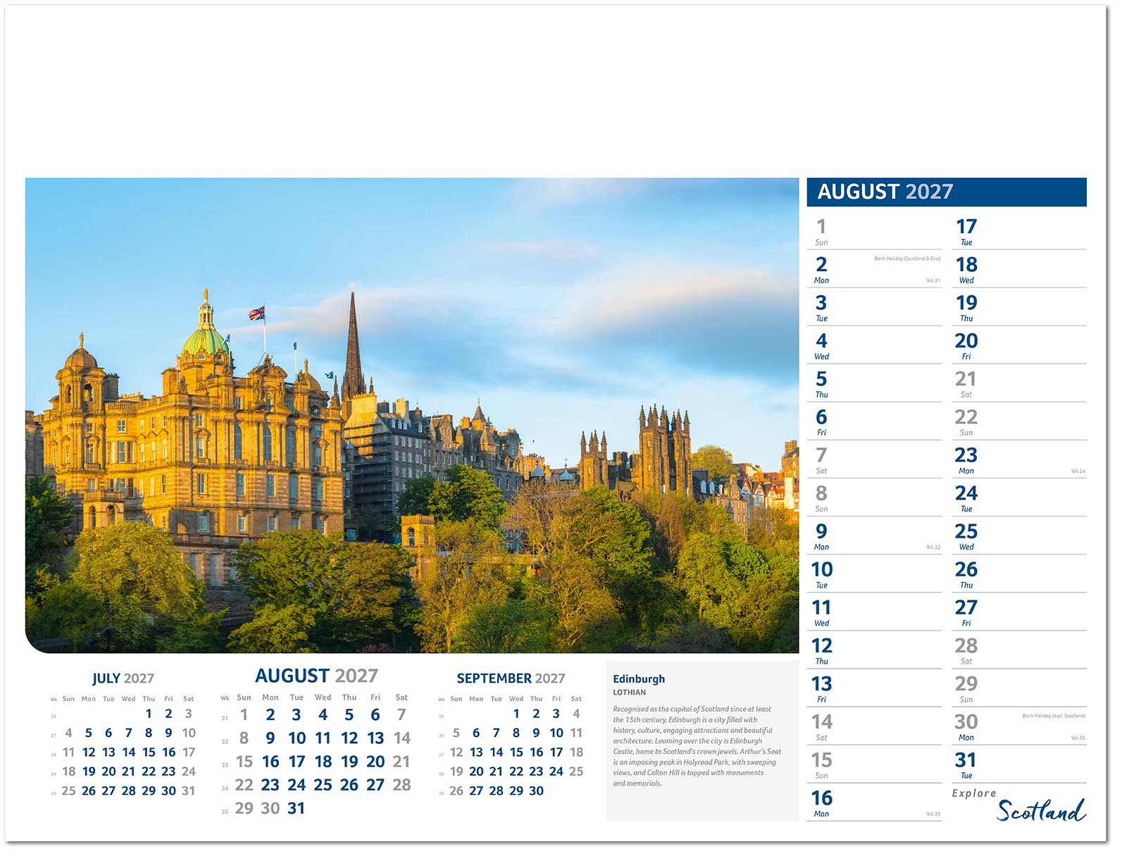 Explore Scotland Calendar