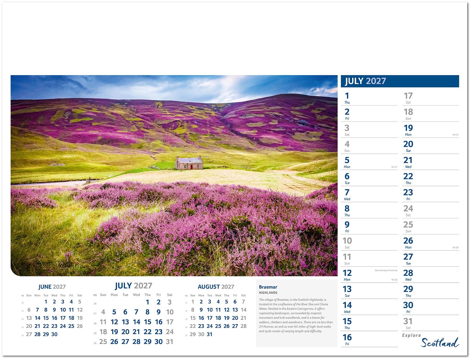Explore Scotland Calendar
