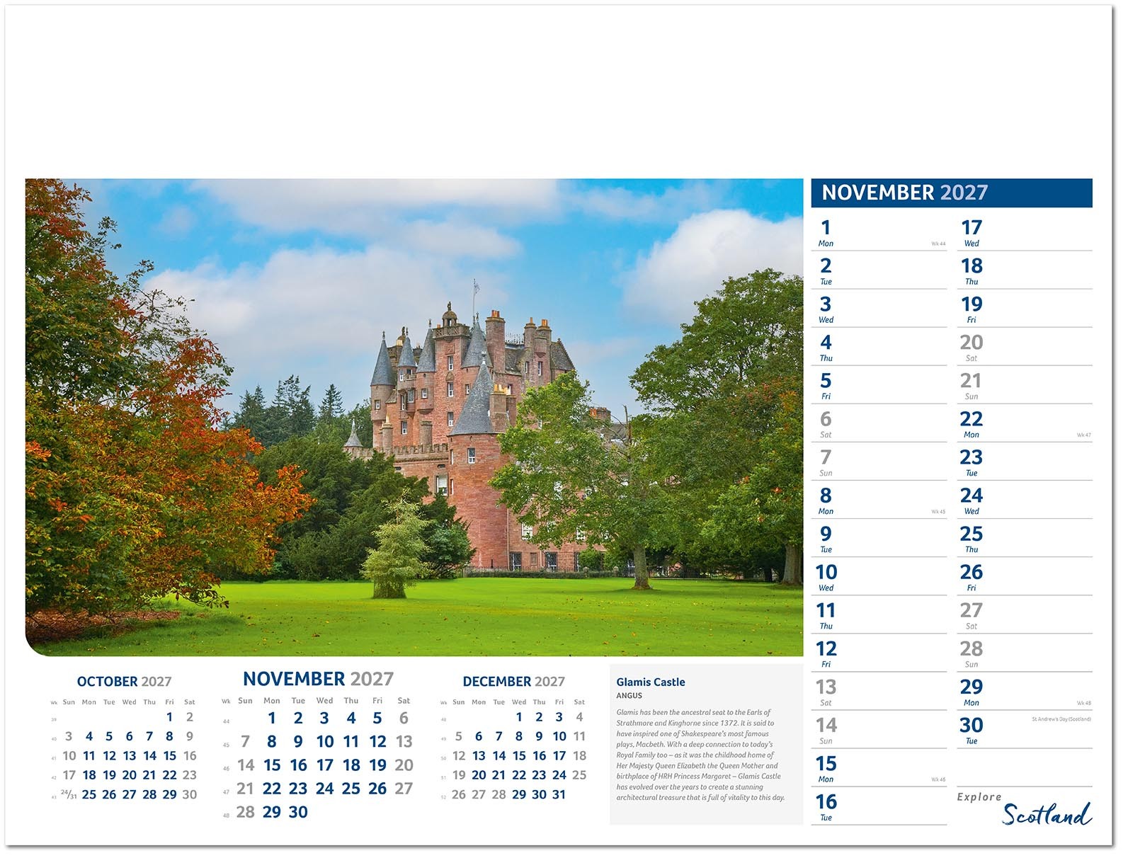 Explore Scotland Calendar