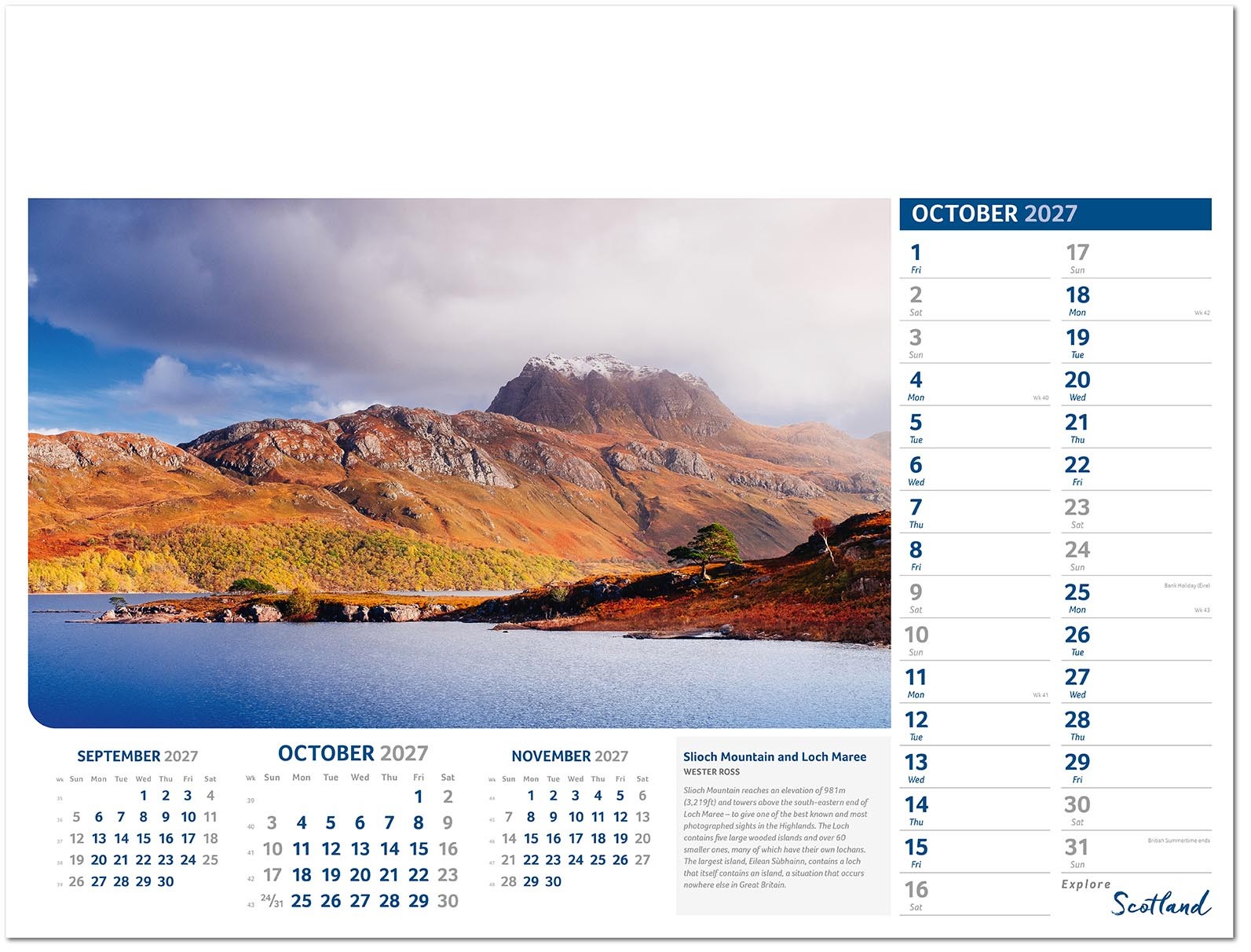 Explore Scotland Calendar
