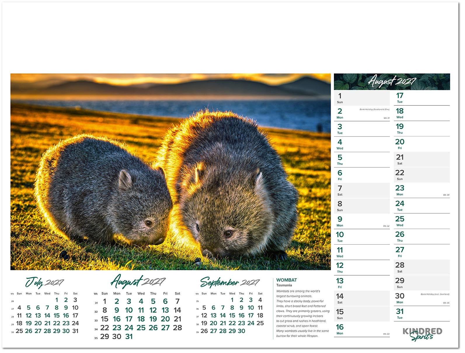 Kindred Spirits Calendar