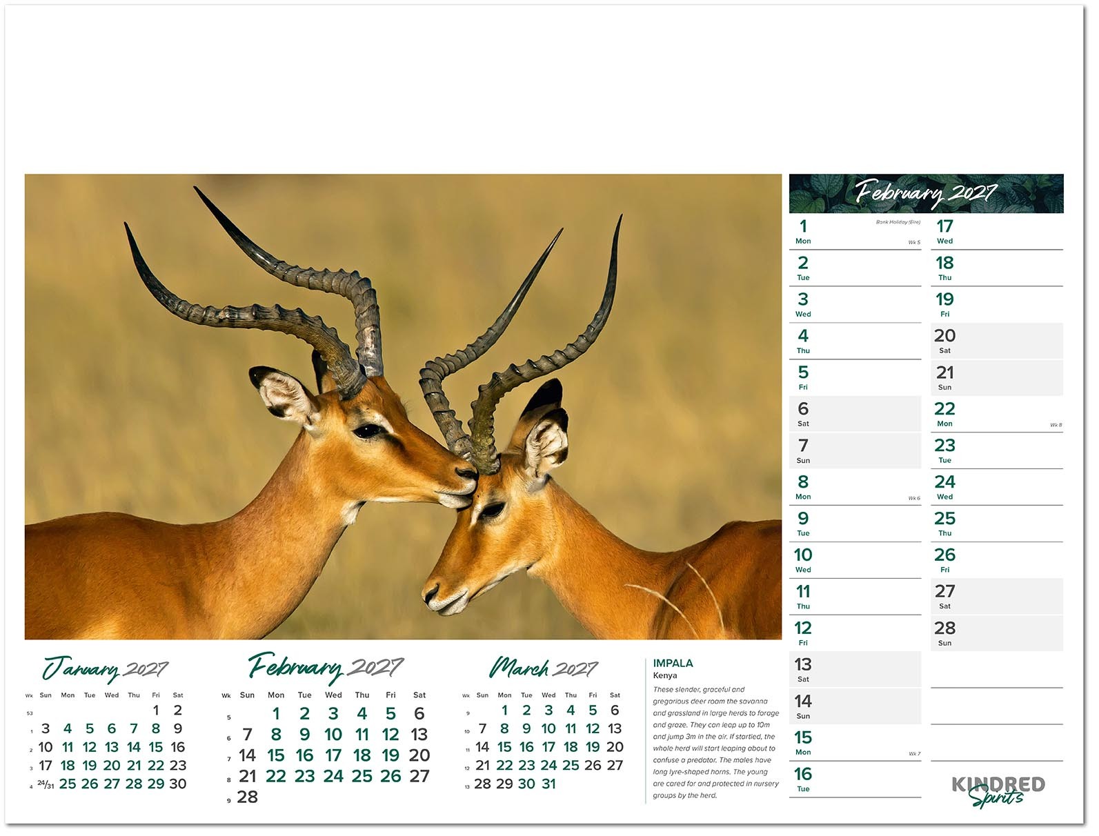 Kindred Spirits Calendar