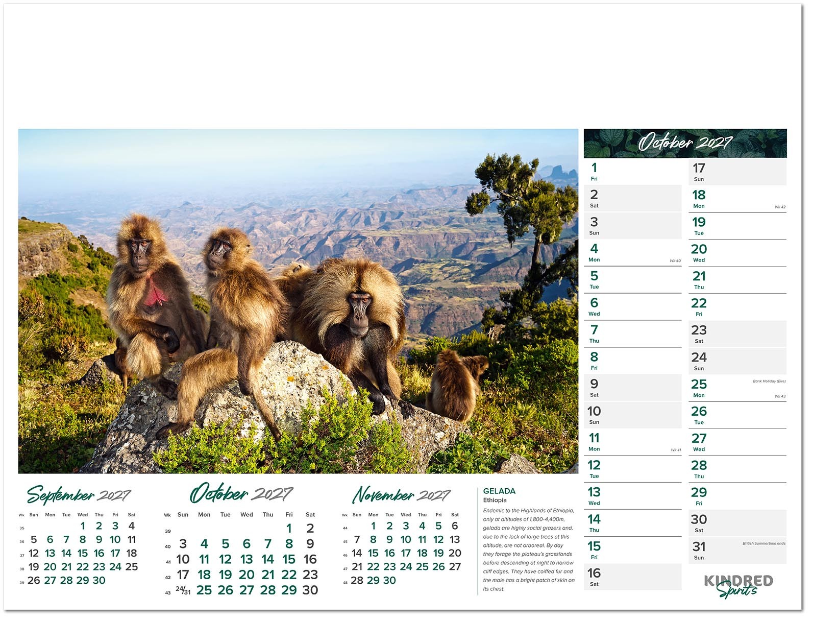 Kindred Spirits Calendar