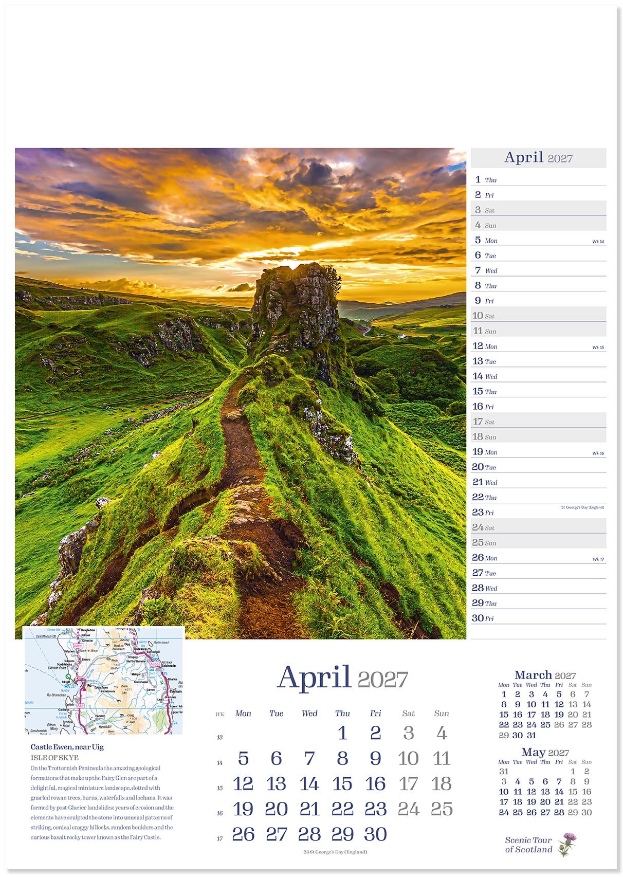 Scenic Tour of Scotland Calendar