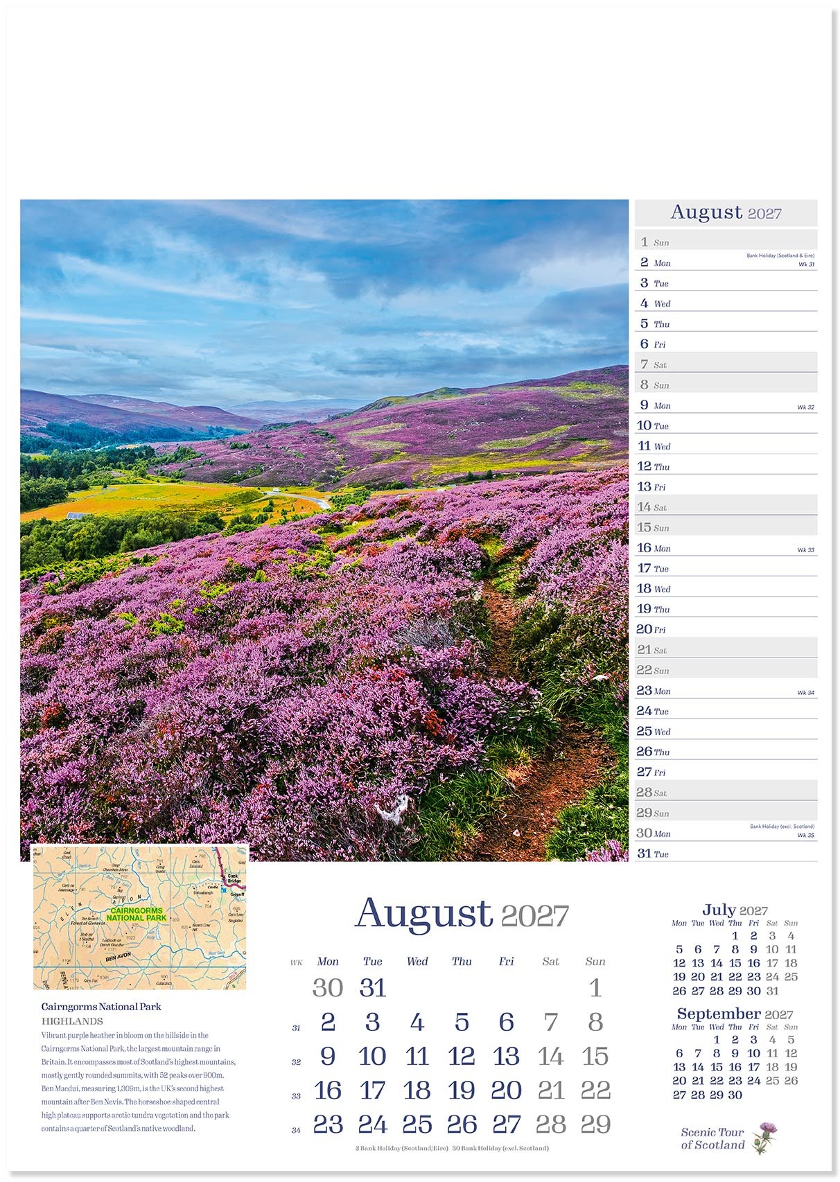 Scenic Tour of Scotland Calendar