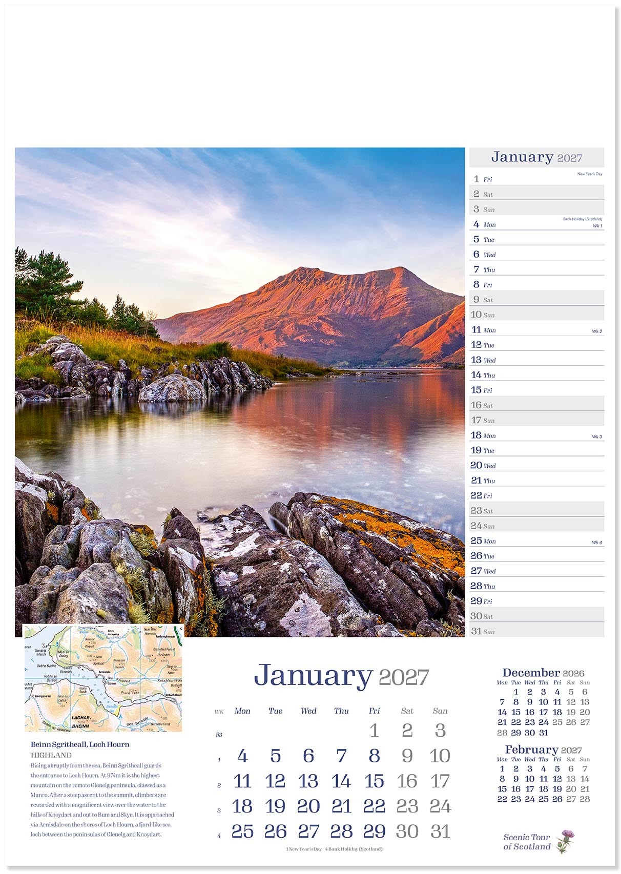 Scenic Tour of Scotland Calendar