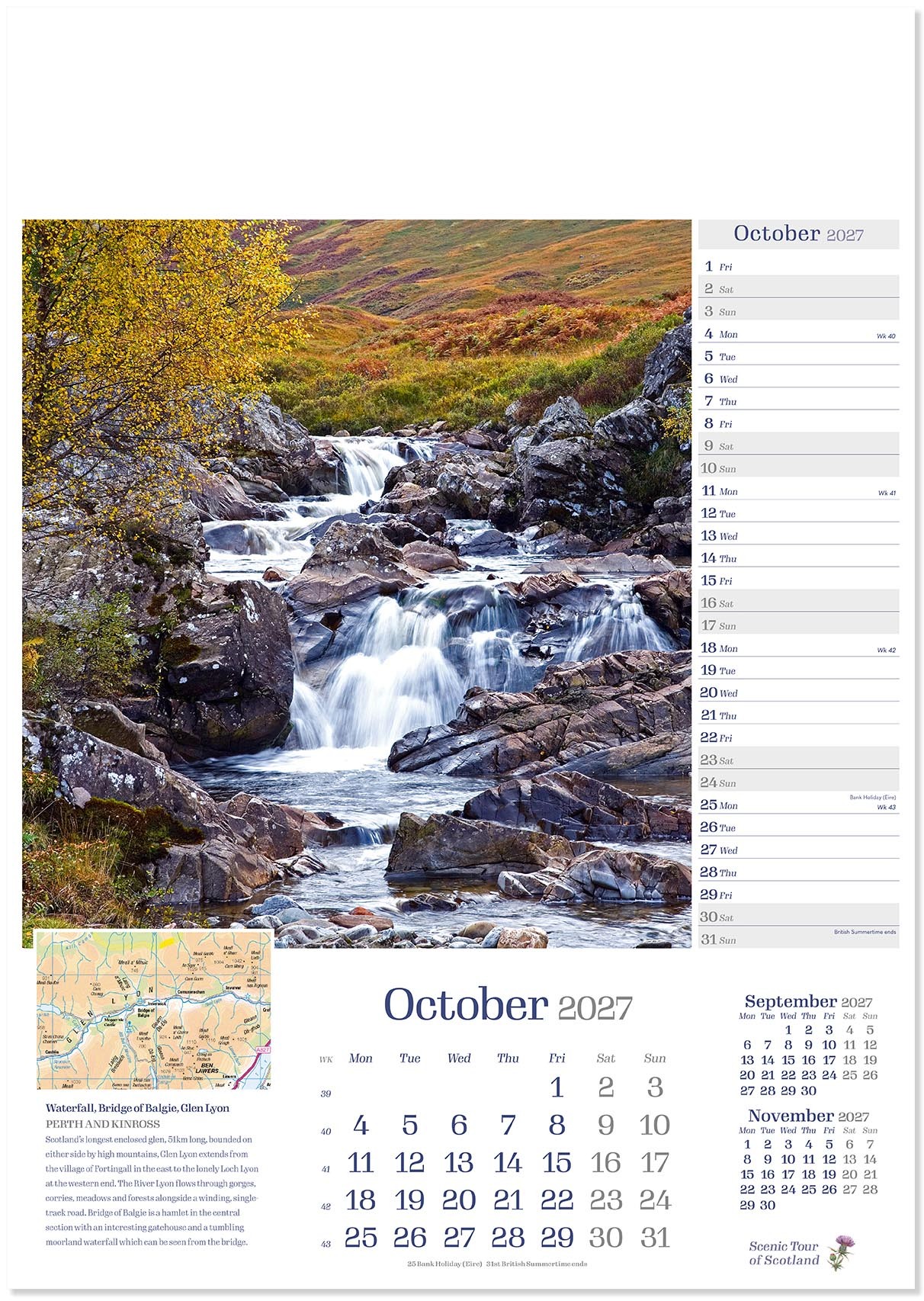 Scenic Tour of Scotland Calendar