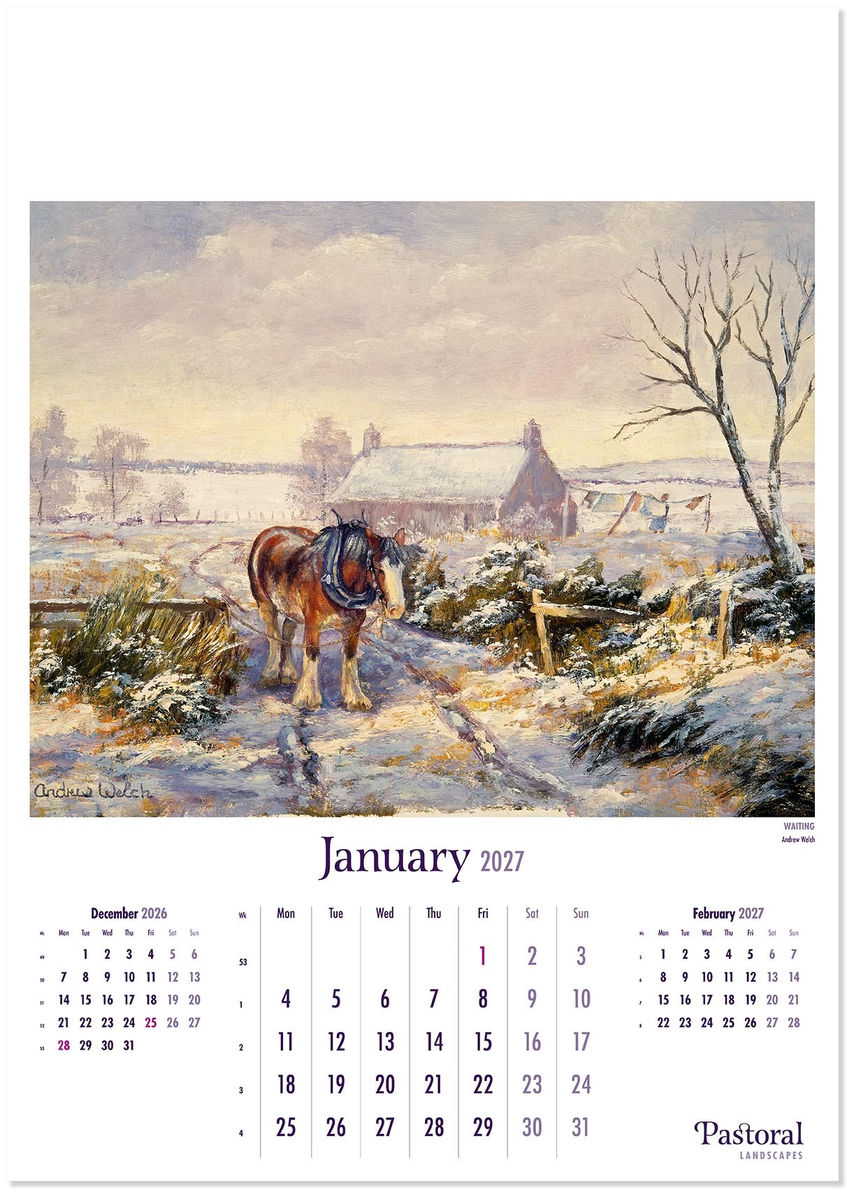 Pastoral Landscapes Calendar