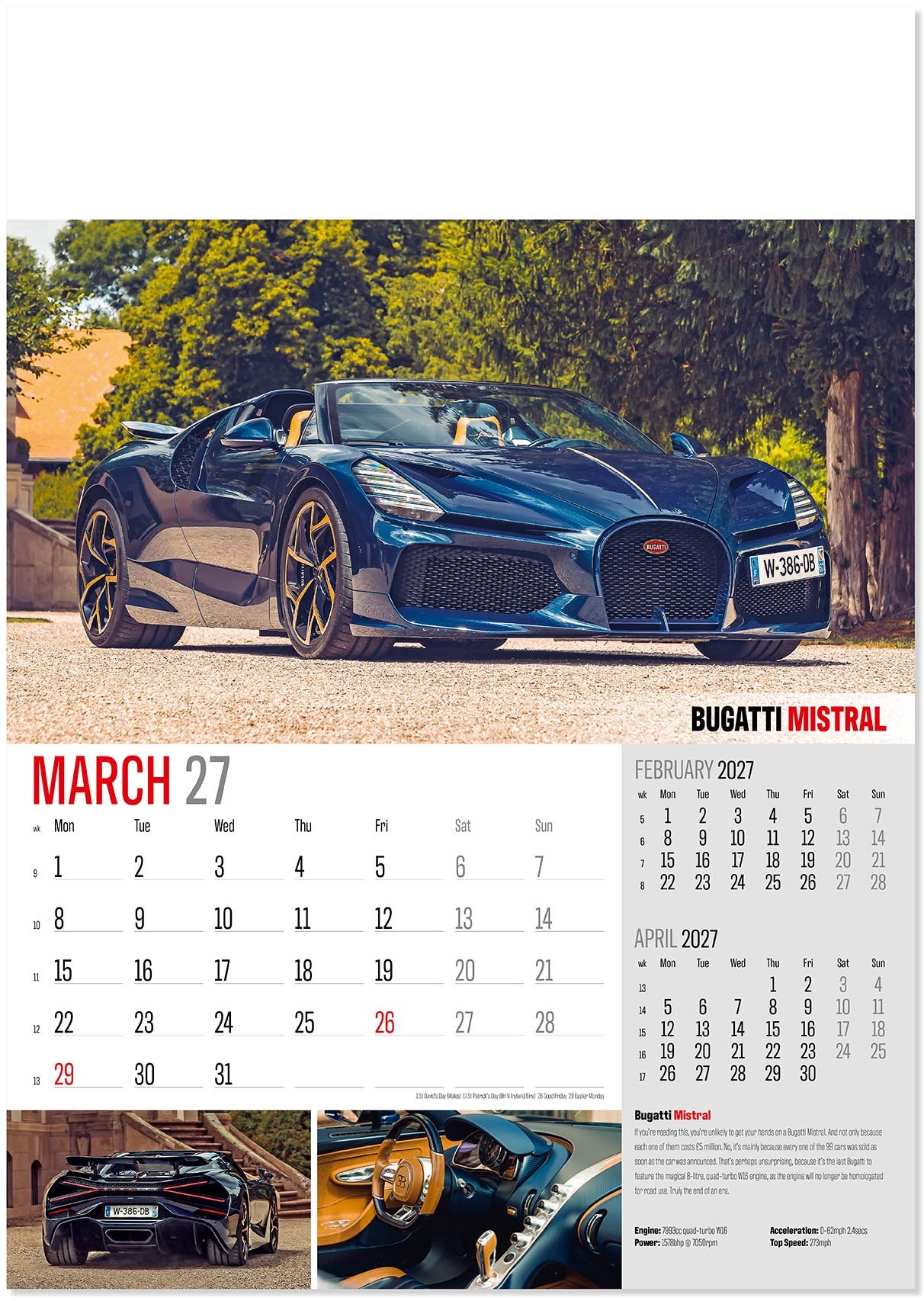 Marques of Distinction Wall Calendar