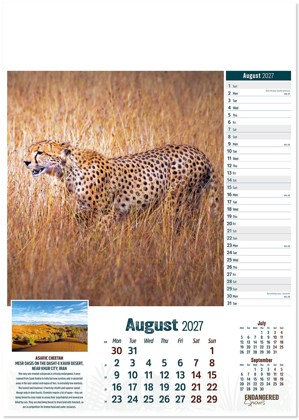 Endangered Species Calendar