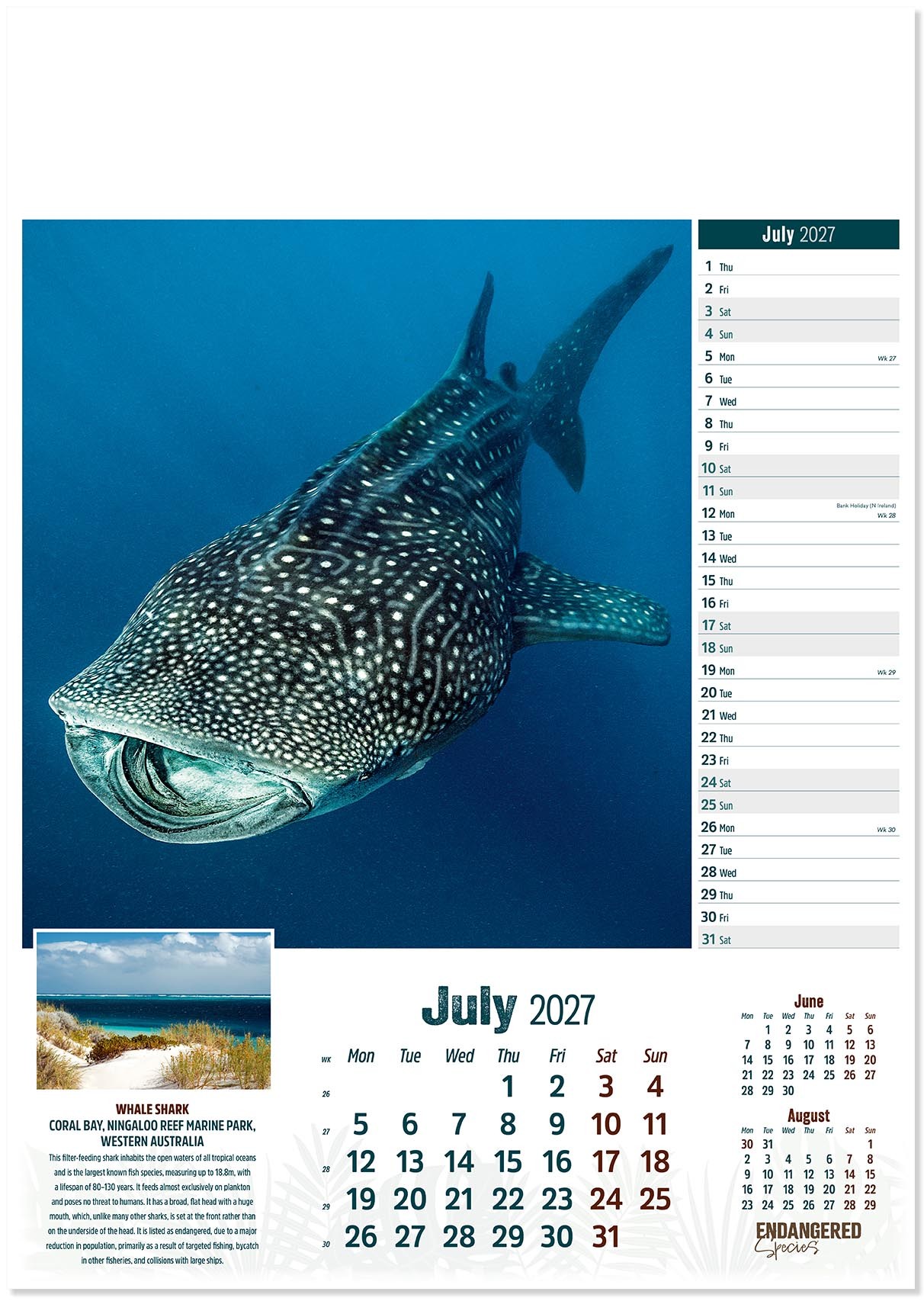 Endangered Species Calendar