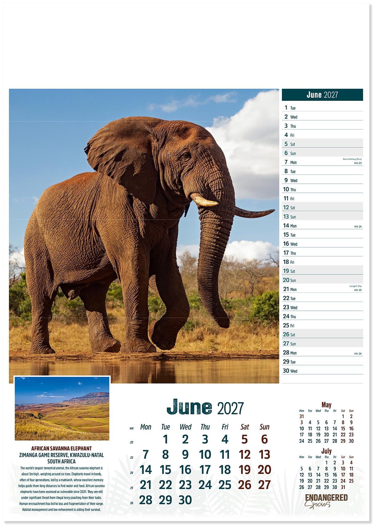 Endangered Species Calendar