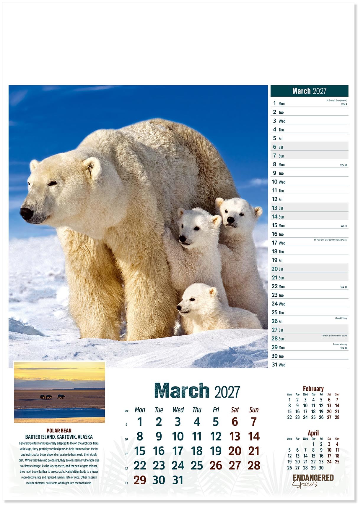 Endangered Species Calendar