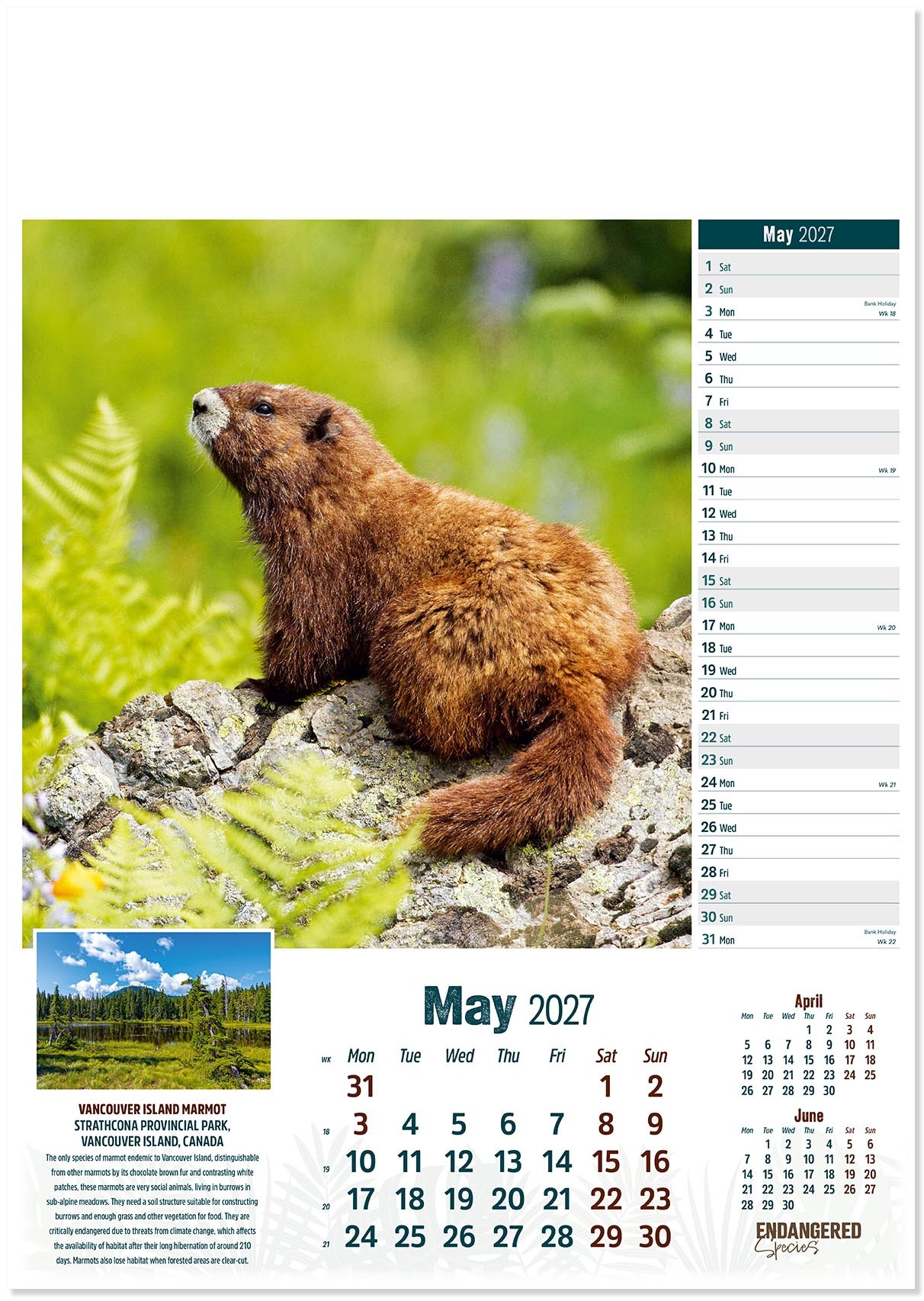 Endangered Species Calendar
