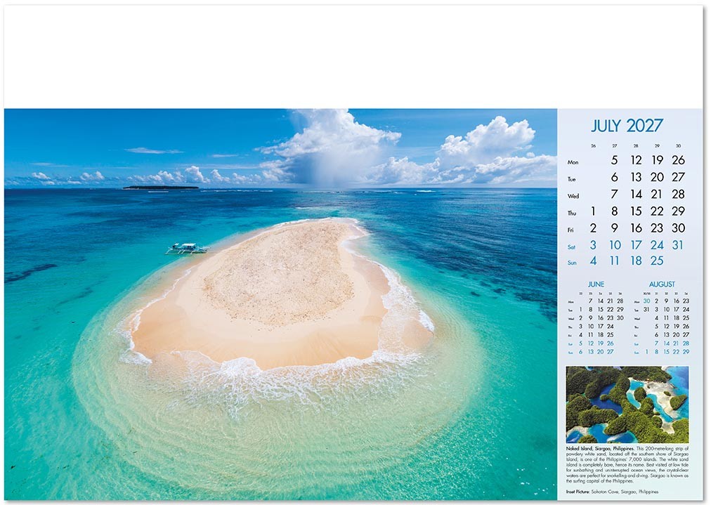 Deep Blue Wall Calendar