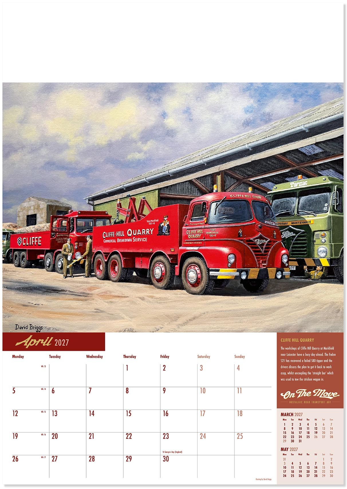 On the Move Wall Calendar