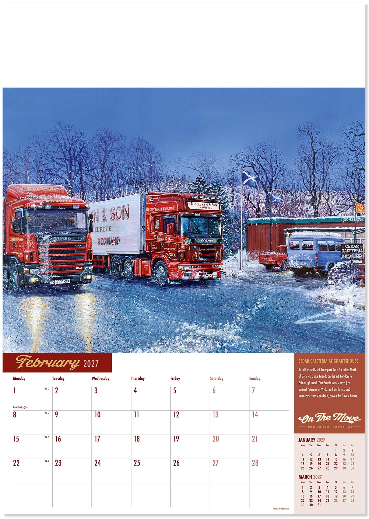 On the Move Wall Calendar