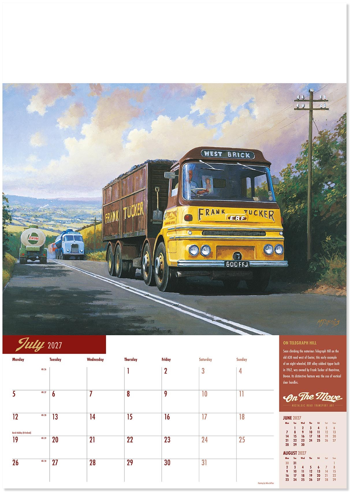 On the Move Wall Calendar