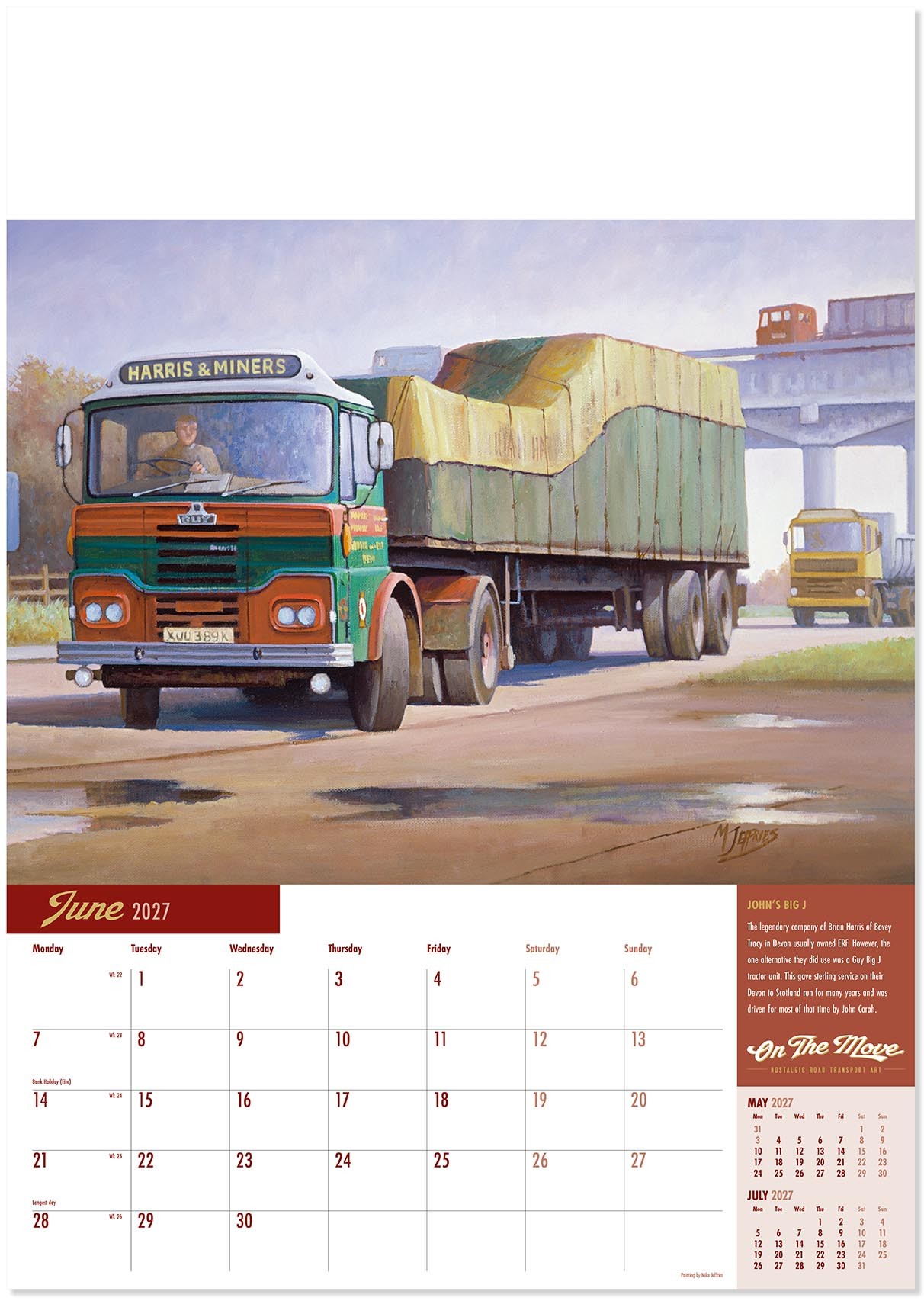 On the Move Wall Calendar