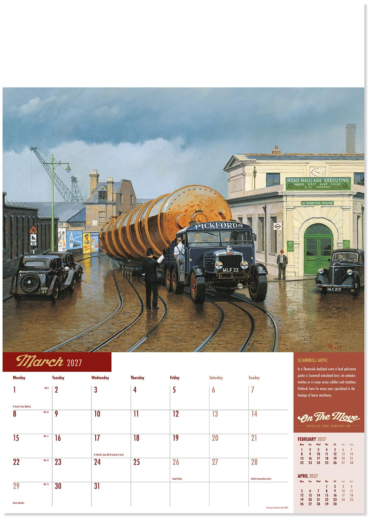 On the Move Wall Calendar