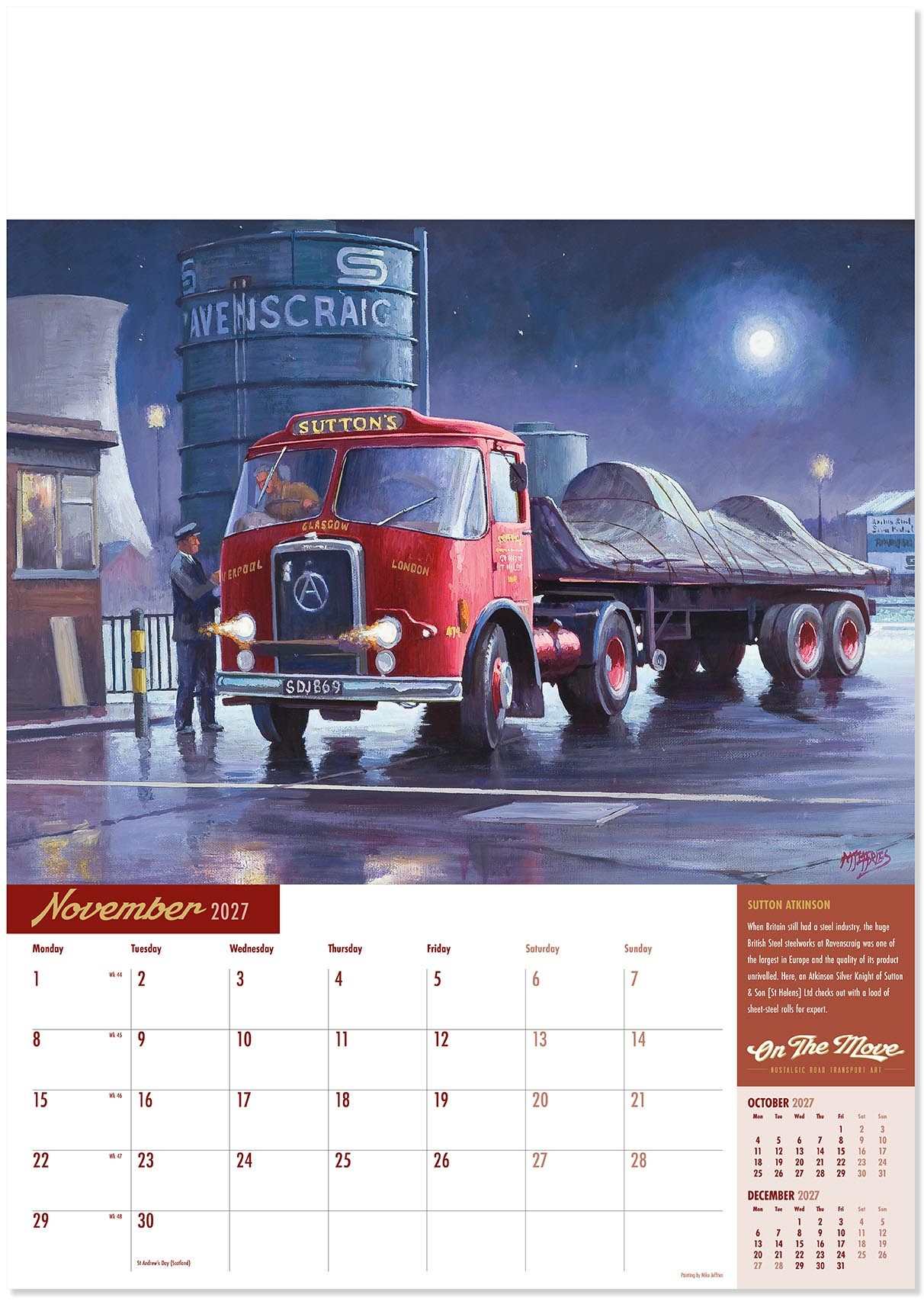 On the Move Wall Calendar